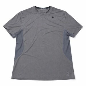 NIKE Men's Pro Combat Fitted Gray Big & Tall Athletic T-Shirt Size 4XL Dri-Fit
